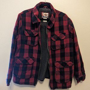 Dickies Plaid Fleece Lined Full Zip Jacket